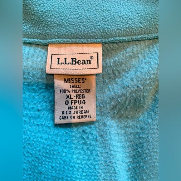 LL Bean fleece jacket misses size xl-reg blue - Picture 2 of 6